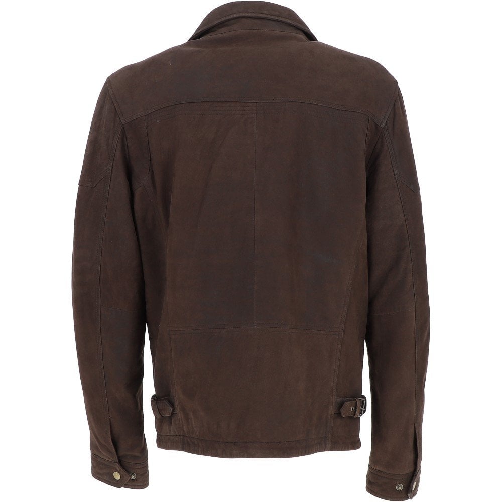 Fenland Mens Nubuck Leather Jacket: Holt - Fenland Sheepskin