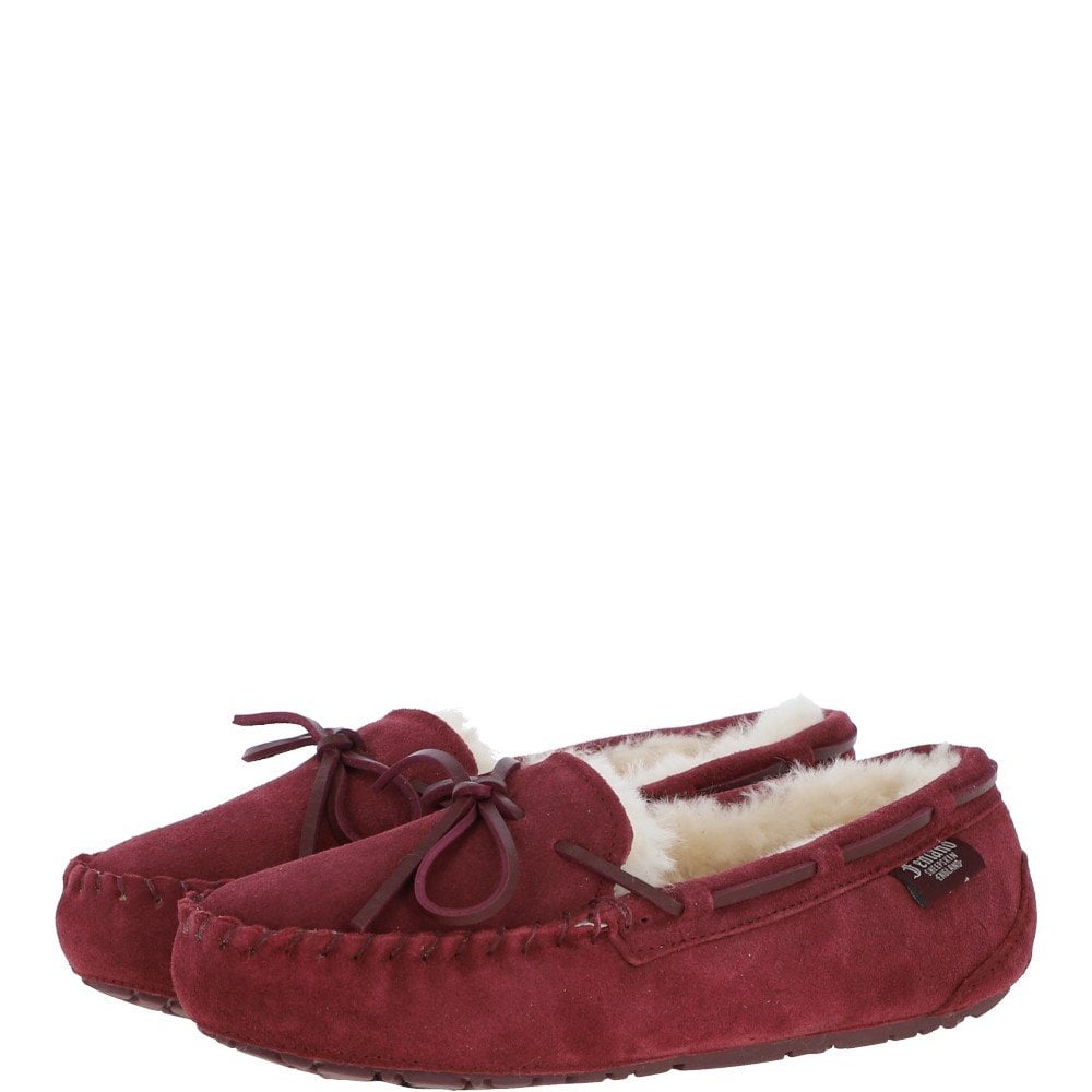 Womens Classic Suede Sheepskin Moccasins Molly Fenland Sheepskin 3432